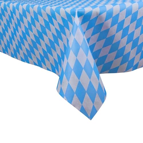 Sensalux Oktoberfest Tischwäsche aus stoffähnlichem Vlies, abwischbar, bayrische Raute, O'zapft is, Tischdecke 1,18m x 2,5m von Sensalux