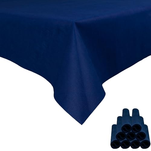 Sensalux Tischdecke, abwaschbar, Vorteilspack, 10 Stück, 1m x 1m, Dunkelblau von Sensalux