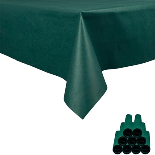 Sensalux Tischdecke, abwaschbar, Vorteilspack, 10 Stück, 1m x 1m, Grün von Sensalux