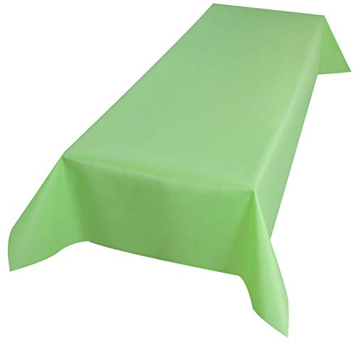 Sensalux Vlies-Tischdecke mit 45% Recyclatanteil, abwaschbare Tischdecke mit Lotuseffekt, 1,18m x 2,5m Apfelgrün von Sensalux