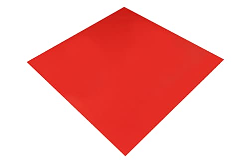 Sensalux Vlies-Tischdecke mit 45% Recyclatanteil, abwaschbare Tischdecke mit Lotuseffekt, 1m x 1m Rot von Sensalux