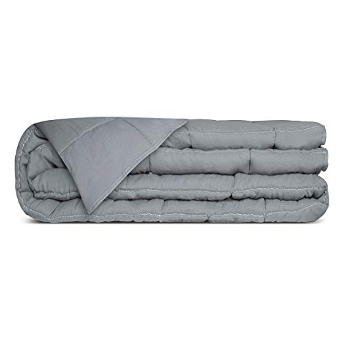 Senso-Rex Gewichtsdecke Schwere Decke Bettdecke für Erwachsene - Therapiedecke für sensorische Verarbeitungstherapie für Angst und Schlafstörungen mit Glasperlen Grau 150x200 cm 4 kg von senso-rex