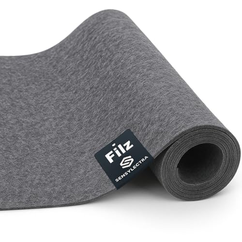 Sensylectra Filzstoff Filzrolle,Filz Meterware 30cm x 300cm,Taschenfilz Dekofilz Filzmatte,2mm Filzmatten,Bastelfilz für DIY Aufbewahrungstasche Filzunterlage Patchwork (DunkelGrau) von Sensylectra