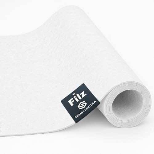 Sensylectra Filzstoff Filzrolle,Filz Meterware 30cm x 300cm,Taschenfilz Dekofilz Filzmatte,2mm Filzmatten,Bastelfilz für DIY Aufbewahrungstasche Filzunterlage Patchwork (Weiß) von Sensylectra
