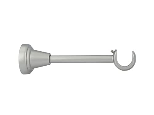 Sento Metall Gardinenstange Zubehör für Ø 19 mm in Chrom Matt, Vorhangstangen-Set, Wandmontage, Ø 19mm Wandhalter, 1 Stück Träger inkl. Befestigungsmaterial von Sento