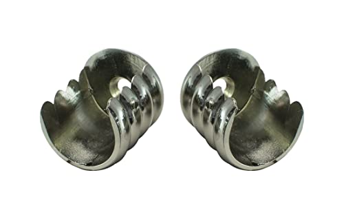 Sento Metall Zubehör für Ø 16 mm Gardinenstangen in Edelstahl Optik Ø 16mm 2x Wandlager (L+R) von Sento