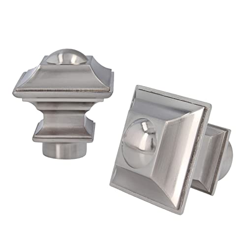 Sento Metall Zubehör für Ø 25 mm Gardinenstangen in Edelstahl Optik Ø 25mm 2x Endstücke Barocco Sento Metall Zubehör für Ø 25 mm Gardinenstangen in Edelstahl Optik Ø 25mm 2x Endstücke Barocco von Sento