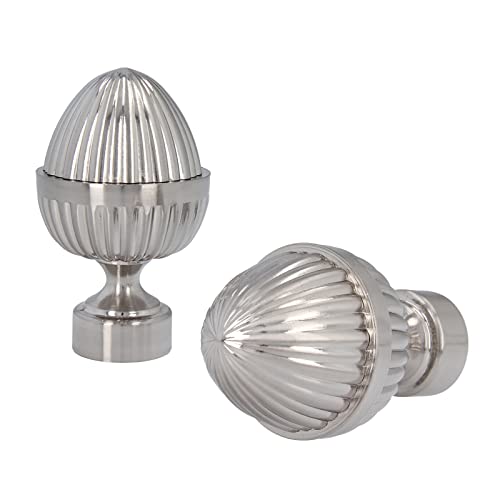 Sento Metall Zubehör für Ø 25 mm Gardinenstangen in Edelstahl Optik Ø 25mm 2x Endstücke Donata Sento Metall Zubehör für Ø 25 mm Gardinenstangen in Edelstahl Optik Ø 25mm 2x Endstücke Donata von Sento