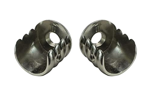 Sento Metall Zubehör für Ø 25 mm Gardinenstangen in Edelstahl Optik Ø 25mm 2x Wandlager (L+R) von Sento