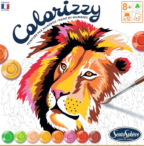 Sentosphere 3904500 Colorizzy, Malen nach Zahlen, Malset für Kinder, Löwe & Giraffe, Bastelset, Kreativ-Set, DIY Sentosphere 3904500 Colorizzy, Malen nach Zahlen, Malset für Kinder, Löwe & Giraffe, Bastelset, Kreativ-Set, DIY von Sentosphere