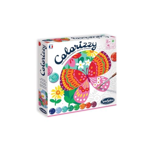 Sentosphere 3904504 Colorizzy, Malen nach Zahlen, Malset für Kinder, Schmetterlinge, Bastelset, Kreativ-Set, DIY, Multi Sentosphere 3904504 Colorizzy, Malen nach Zahlen, Malset für Kinder, Schmetterlinge, Bastelset, Kreativ-Set, DIY, Multi von Sentosphere