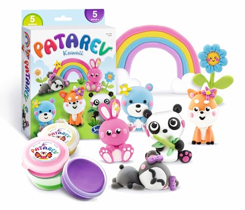 Sentosphère Patarev – Blisterpackung mit 5 Töpfen – Kawaii – Modelliermasse – für künstlerische Kreationen – Dekoration – für Kinder ab 6 Jahren – montiert in Frankreich – 8708 von Sentosphere
