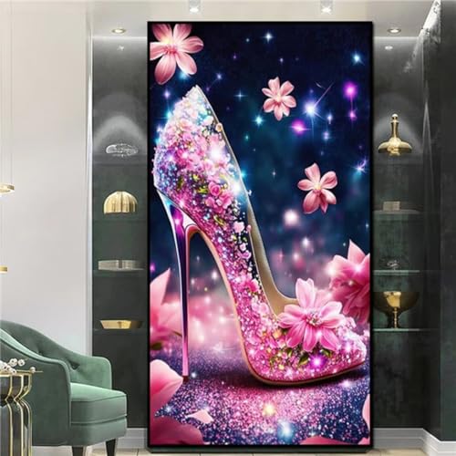5D Diamond Painting Erwachsene,Rosa Schuhe DIY Diamant Painting Set,Full Square Drill for Beginner Embroidery Pictures Arts Crafts Geschenk für Freunde 50x120cm 5D Diamond Painting Erwachsene,Rosa Schuhe DIY Diamant Painting Set,Full Square Drill for Beginner Embroidery Pictures Arts Crafts Geschenk für Freunde 50x120cm von Senyanr