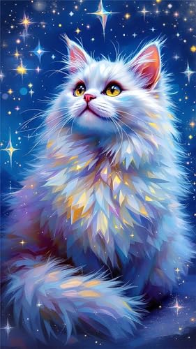 5D Sternennacht Katze Diamond Painting Eckige Steine 60x130cm,Diamond Painting Set für Erwachsene Anfänger Strass Stickerei Diamant Painting Bilder Crystal Art Bastelset 5D Sternennacht Katze Diamond Painting Eckige Steine 60x130cm,Diamond Painting Set für Erwachsene Anfänger Strass Stickerei Diamant Painting Bilder Crystal Art Bastelset von Senyanr