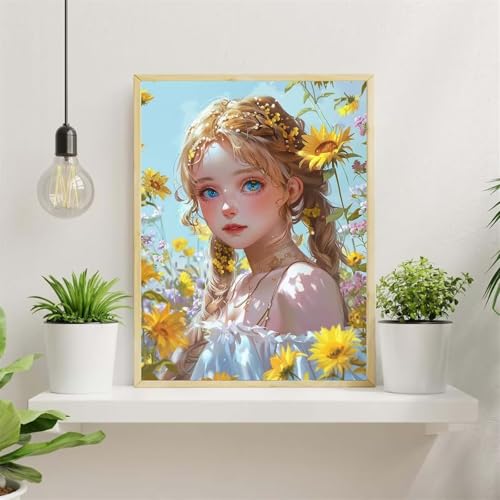 DIY Sonnenblumenmädchen Mit Rahmen Malen Nach Zahlen Erwachsene set,Landschaft Leinwand malen nach zahlen für kinder,Acrylfarbe Ölgemälde Paint by Numbers Art Bastelset für Wanddeko Geschenk 12x16inch DIY Sonnenblumenmädchen Mit Rahmen Malen Nach Zahlen Erwachsene set,Landschaft Leinwand malen nach zahlen für kinder,Acrylfarbe Ölgemälde Paint by Numbers Art Bastelset für Wanddeko Geschenk 12x16inch von Senyanr