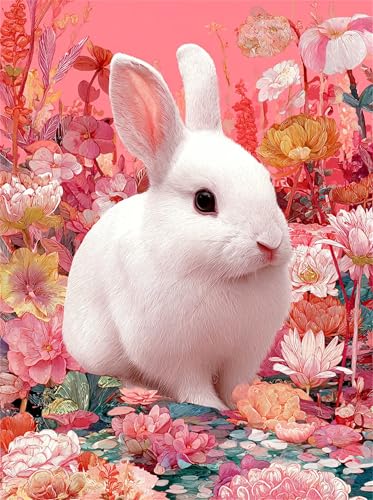 Malen Nach Zahlen Erwachsene Ohne Rahmen,Blumenkaninchen malen nach zahlen Set mit Pinseln und Acrylpigment,Paint by Numbers DIY Handgemalt Ölgemälde Leinwand kits für Home Décor 60x75cm Malen Nach Zahlen Erwachsene Ohne Rahmen,Blumenkaninchen malen nach zahlen Set mit Pinseln und Acrylpigment,Paint by Numbers DIY Handgemalt Ölgemälde Leinwand kits für Home Décor 60x75cm von Senyanr