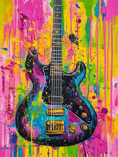 Malen Nach Zahlen Erwachsene mit Rahmen,Graffiti-Gitarre malen nach zahlen Set mit Pinseln und Acrylpigment,Paint by Numbers DIY Handgemalt Ölgemälde Leinwand kits für Home Décor 55x70cm Malen Nach Zahlen Erwachsene mit Rahmen,Graffiti-Gitarre malen nach zahlen Set mit Pinseln und Acrylpigment,Paint by Numbers DIY Handgemalt Ölgemälde Leinwand kits für Home Décor 55x70cm von Senyanr