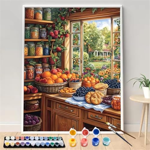 Malen Nach Zahlen Erwachsene mit Rahmen,Küche Essen malen nach zahlen Set mit Pinseln und Acrylpigment,Paint by Numbers DIY Handgemalt Ölgemälde Leinwand kits für Home Décor 30x40cm Malen Nach Zahlen Erwachsene mit Rahmen,Küche Essen malen nach zahlen Set mit Pinseln und Acrylpigment,Paint by Numbers DIY Handgemalt Ölgemälde Leinwand kits für Home Décor 30x40cm von Senyanr