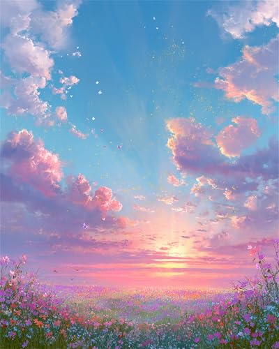 Malen Nach Zahlen für Erwachsene Anfänge Sonnenuntergang verträumt,Paint by Numbers for Adult,DIY malen nach zahlen kits mit Pinseln Acrylmalerei Kunsthandwerk für Zuhause 50x65cm(Ohne Rahmen) von Senyanr