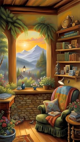 Senyanr 100x210cm Diamond Painting Erwachsene Bergwälder Landschaft,DIY Square Vollbohrer diamond painting groß Mosaik Diamant Kunst Stickerei Kreuzstich Bilder,Geschenk Wanddekoration von Senyanr