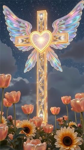 Senyanr 40x90cm Diamond Painting Erwachsene Flügel Blume,DIY Round Vollbohrer diamond painting groß Mosaik Diamant Kunst Stickerei Kreuzstich Bilder,Geschenk Wanddekoration von Senyanr