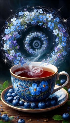 Senyanr 5D Blaubeer-Tee Diamond Painting Runder Steine 50x110cm,Diamond Painting Set für Erwachsene Anfänger Strass Stickerei Diamant Painting Bilder Crystal Art Bastelset Senyanr 5D Blaubeer-Tee Diamond Painting Runder Steine 50x110cm,Diamond Painting Set für Erwachsene Anfänger Strass Stickerei Diamant Painting Bilder Crystal Art Bastelset von Senyanr