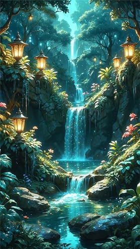 Senyanr 5D Woods Stream Felsen Diamond Painting Eckige Steine 50x110cm,Diamond Painting Set für Erwachsene Anfänger Strass Stickerei Diamant Painting Bilder Crystal Art Bastelset Senyanr 5D Woods Stream Felsen Diamond Painting Eckige Steine 50x110cm,Diamond Painting Set für Erwachsene Anfänger Strass Stickerei Diamant Painting Bilder Crystal Art Bastelset von Senyanr