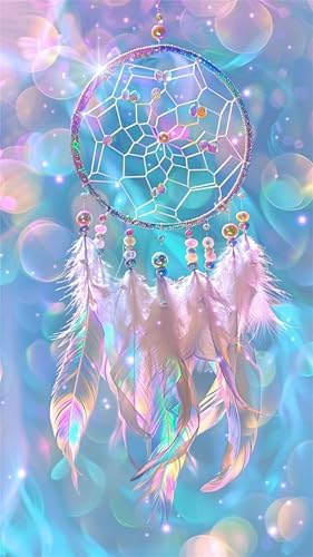 Senyanr Diamond Painting Groß XXL 60x130cm Eckige Steine,Feder-Blasen 5D Diamant Painting Set Für Erwachsene DIY Kristall Strass Stickerei Set für Wohnzimmer Dekoration von Senyanr