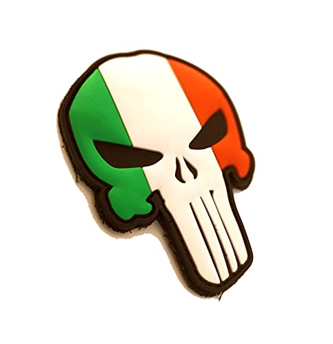Aufnäher Italian Skull aus Gummi mit Reißverschluss 8 x 6 cm von SenzaMa