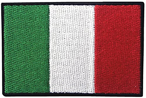 Italienische Flagge, zum Aufbügeln, bestickt, 8 x 5 cm, mit Bügeleisen von SenzaMa