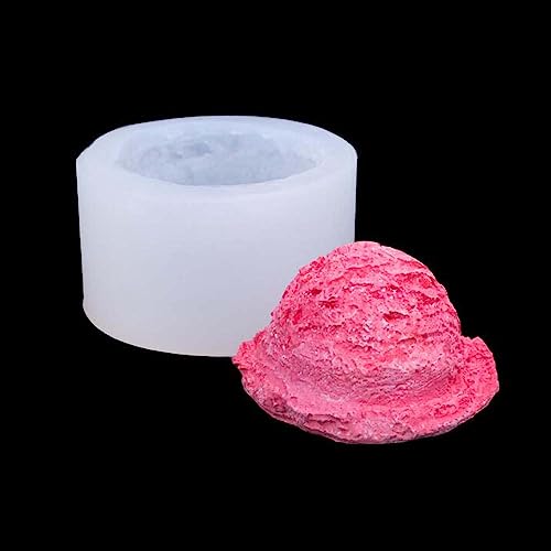 3D Ice Cream Ball Silicone Mold DIY Creative Baking Decoration Handmade Soap Clay Mold (Band Edge) von Senzooe
