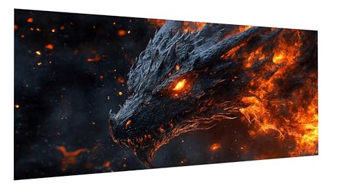 Diamond Painting Drachen Diamond Painting Erwachsene Feuer Diamant Paintings Erwachsene Groß 30x60cm, Diamant Malerei Art Kits, Cross Stitch Stickerei Kunsthandwerk für Wanddeko Wohnzimmer FD-9642 von Sepeoha