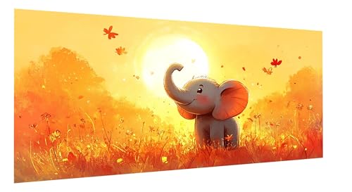 Diamond Painting Elefant Diamond Painting Erwachsene Sonnenuntergang Diamant Paintings Erwachsene Groß 40x80cm, Diamant Malerei Art Kits, Cross Stitch Stickerei Kunsthandwerk für Zimmer Deko FD-8183 Diamond Painting Elefant Diamond Painting Erwachsene Sonnenuntergang Diamant Paintings Erwachsene Groß 40x80cm, Diamant Malerei Art Kits, Cross Stitch Stickerei Kunsthandwerk für Zimmer Deko FD-8183 von Sepeoha