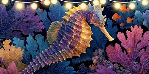 Diamond Painting Erwachsene Seepferdchen Diamond Painting Kinder Algen Full DIY Diamant Paintings Bilder, Mosaikherstellung Bastelset Craft, Malen Nach Zahlen für Wanddeko Wohnzimmer 50x100cm FD-774 Diamond Painting Erwachsene Seepferdchen Diamond Painting Kinder Algen Full DIY Diamant Paintings Bilder, Mosaikherstellung Bastelset Craft, Malen Nach Zahlen für Wanddeko Wohnzimmer 50x100cm FD-774 von Sepeoha