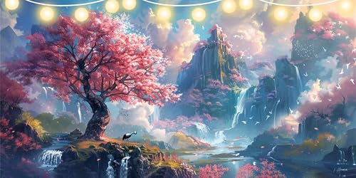Diamond Painting Erwachsene Traum Diamond Painting Kinder Berg Full 5D Diamant Paintings Bilder, Mosaikherstellung Bastelset Kinder für ab 10 Jahre, Malen Nach Zahlen für Zimmer Deko 100x200cm FD-8540 von Sepeoha
