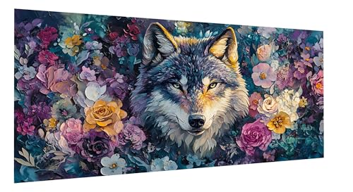 Diamond Painting Wolf Diamond Painting Erwachsene Pfingstrose Diamant Paintings Erwachsene Groß 80x160cm, Diamant Malerei Art Kits, Cross Stitch Stickerei Kunsthandwerk für Wanddeko Wohnzimmer FD-1188 Diamond Painting Wolf Diamond Painting Erwachsene Pfingstrose Diamant Paintings Erwachsene Groß 80x160cm, Diamant Malerei Art Kits, Cross Stitch Stickerei Kunsthandwerk für Wanddeko Wohnzimmer FD-1188 von Sepeoha