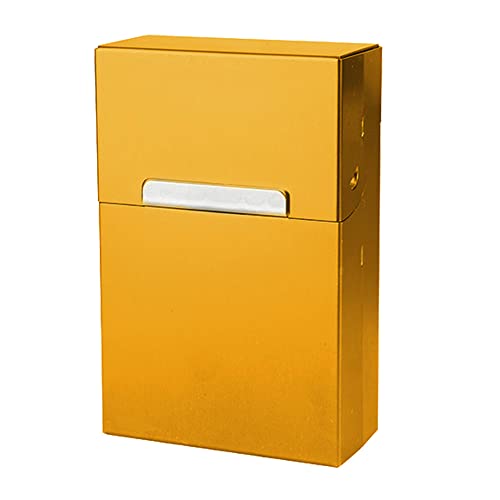Zigarettenbox Alu Box leicht robust aus Aluminium für Standard 85mm King Size Zigaretten Zigarettenetui Zigarettenschachtel Deckel mit Magnetverschluss (Gold) von Sepilo