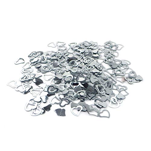 Sepkina Herzen Herzchen Herze Love Hochzeit Tischdeko Streudeko Konfetti Silber (Silver, 200) von Sepkina