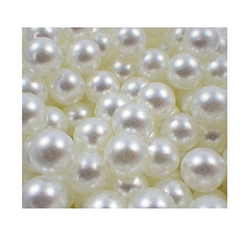 Sparpack 1000 hochwertige Hochzeitsperlen nachgebildete lose Perlen Perle Dekoperlen Kunststoffperlen 8mm weiss von Sepkina