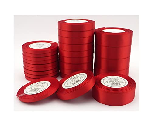 Sepkina Sparpaket Set 25 Rollen 6 12 und 25 mm Satinband Schleifenband Dekoband Band Bastelband Geschenkband Nähband Zierband Satin Rot Sepkina Sparpaket Set 25 Rollen 6 12 und 25 mm Satinband Schleifenband Dekoband Band Bastelband Geschenkband Nähband Zierband Satin Rot von Sepkina