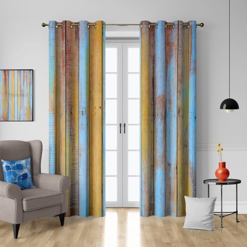 Thermovorhang Kälteschutz Blau Gelb Wohnzimmer Vorhänge, Schwere Und Blickdichte Gardinen,Thermovorhang Kälteschutz Mit Ösen Blackout Curtains,2Er Set132X160 Thermovorhang Kälteschutz Blau Gelb Wohnzimmer Vorhänge, Schwere Und Blickdichte Gardinen,Thermovorhang Kälteschutz Mit Ösen Blackout Curtains,2Er Set132X160 von Septem