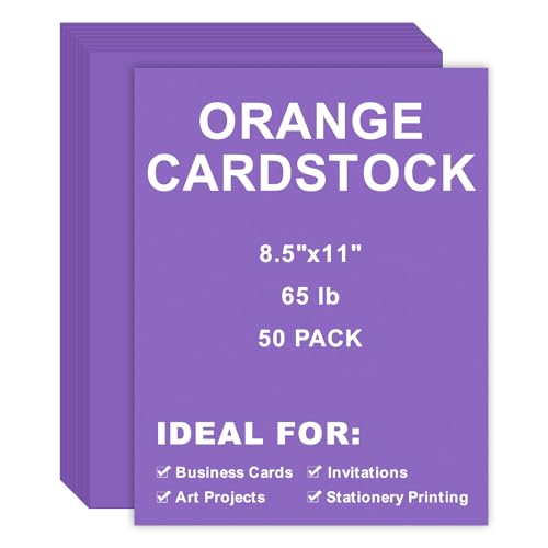 Cardstock 8,5 x 11, 50 Stück, 29,5 kg/180 g/m² dickes Kartonpapier für Kunst, Handwerk, Schreibwaren, Druck, Visitenkarten, Bürodruck (Dunkelviolett, 50 Stück) von Septo