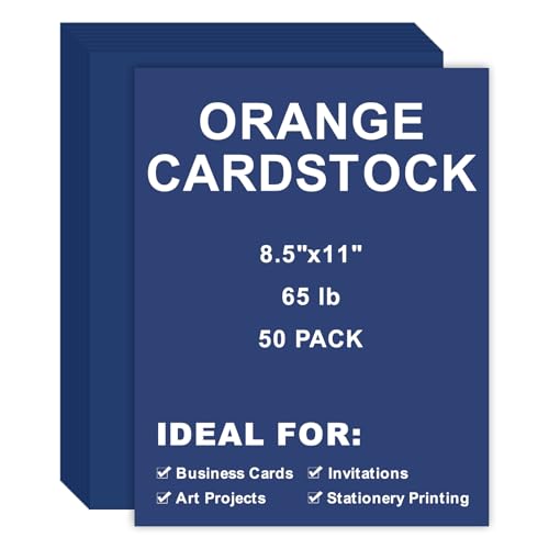 Cardstock 8,5 x 11, 50 Stück, 29,5 kg/180 g/m² dickes Kartonpapier für Kunst, Handwerk, Schreibwaren, Druck, Visitenkarten, Bürodruck (Marineblau, 50 Stück) von Septo