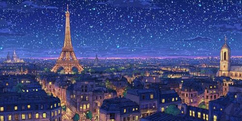 5D DIY Diamond Painting Kits for Adults, Eiffelturm Sternenhimmel Vollbohrer Diamant Bilder mit Zubehör für Anfänger, Strass Kristall Stickerei Leinwand Kinder Erwachsene Dekorationen 60x120cm C5 5D DIY Diamond Painting Kits for Adults, Eiffelturm Sternenhimmel Vollbohrer Diamant Bilder mit Zubehör für Anfänger, Strass Kristall Stickerei Leinwand Kinder Erwachsene Dekorationen 60x120cm C5 von Sepwougg