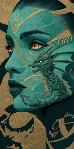 5D DIY Diamond Painting Kits for Adults, Grüne Frau Vollbohrer Diamant Bilder mit Zubehör für Anfänger, Strass Kristall Stickerei Leinwand nach Zahlen für Kinder Erwachsene Dekorationen 60x80cm C467 von Sepwougg