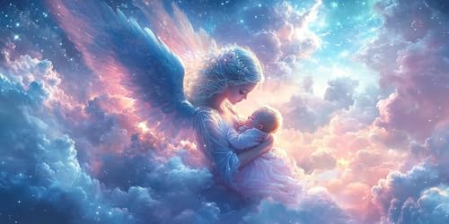 5D DIY Diamond Painting Kits for Adults, Schöne Engel Vollbohrer Diamant Bilder mit Zubehör für Anfänger, Strass Kristall Stickerei Leinwand nach Zahlen für Kinder Erwachsene Dekorationen 30x40cm C531 von Sepwougg