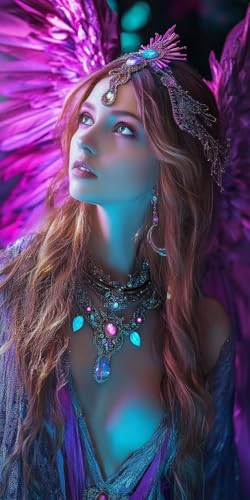 5D DIY Diamond Painting Kits for Adults, Schöne Frau Vollbohrer Diamant Bilder mit Zubehör für Anfänger, Strass Kristall Stickerei Leinwand nach Zahlen für Kinder Erwachsene Dekorationen 40x50cm C529 von Sepwougg