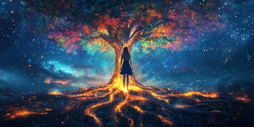 5D DIY Diamond Painting Kits for Adults, Träume Baum Vollbohrer Diamant Bilder mit Zubehör für Anfänger, Strass Kristall Stickerei Leinwand nach Zahlen für Kinder Erwachsene Dekorationen 30x40cm C538 von Sepwougg