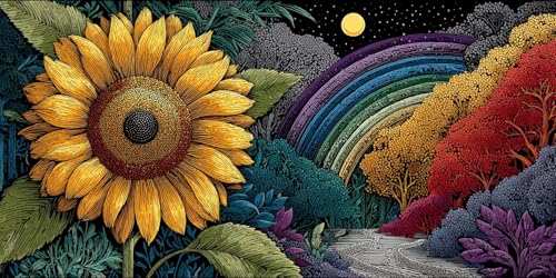 5D DIY Diamond Painting Kits for Adults, abstrakte Sonnenblumen Vollbohrer Diamant Bilder mit Zubehör für Anfänger, Strass Kristall Stickerei Leinwand Kinder Erwachsene Dekorationen 40x50cm C130 von Sepwougg