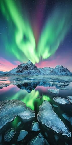 5D DIY Diamond Painting Kits for Adults, grüne Aurora Vollbohrer Diamant Bilder mit Zubehör für Anfänger, Strass Kristall Stickerei Leinwand nach Zahlen für Kinder Erwachsene Dekorationen 30x40cm C466 von Sepwougg
